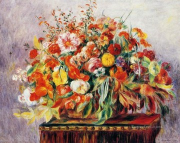 150の主題の芸術作品 Painting - 花とピエール・オーギュスト・ルノワールの静物画
